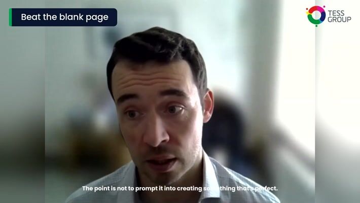 Beat the blank page — short clip from a TESS AI workshop